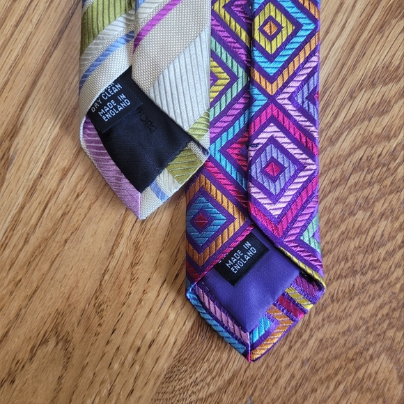 2 Duchamp ties - 100% silk, handmade in England. - Picture 3 of 11